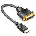 Produktbild: deleyCON HDMI zu DVI Adapter-Kabel - HDMI Stecker zu DVI Buchse 24+5-1080p Full HD HDTV 1920x1080 - vergoldete Kontakte - TV Beamer PC - Schwarz