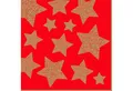 Produktbild: ti-flair Papierserviette, Servietten Papier 33x33cm mit Sternen Motiv 20 Stück Rot / Gold