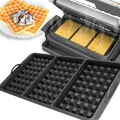 Produktbild: Waffeleinsatz kompatibel mit Tefal OptiGrill XL 4in1 / 2in1 XL Weiß 18x35x3 cm