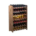 Produktbild: PROREGAL Weinregal PINOTWINE C | HxBxT 87,2x63,2x26,5cm | 42 Flaschen | Massives Kiefernholz | Braun geölt | Weinhalter Weinständer Flaschenständer Flaschenregal Holzregal
