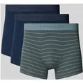 Produktbild: Schiesser Boxershorts mit elastischem Logo-Bund im 3er-Pack in Marine, Größe M