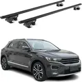 Produktbild: Dachträger Grundtäger für VW T-Roc 2017-2025 90kg Aluminium Schwarz 2 tlg ABE