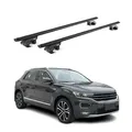 Produktbild: Dachträger Grundtäger für VW T-Roc 2017-2025 90kg Aluminium Schwarz 2 tlg ABE