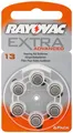 Produktbild: Rayovac Extra Advanced PR48/13A - Zink-Luft Hörgeräte-Knopfzelle, 1,4 V