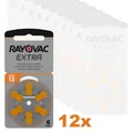 Produktbild: 12x 6er Blister Rayovac Hörgerätebatterien 13 Extra Advanced 1,45V 310mAh PR48
