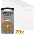 Produktbild: 20x 6er Blister Rayovac Hörgerätebatterien 13 Extra Advanced 1,45V 310mAh PR48
