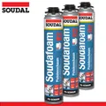 Produktbild: Soudal 3x750 ml Soudafoam Gun B2 Pistolenschaum Füllschaum Dämmschaum Champagner