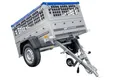 Produktbild: Kompakter Anhänger Garden Trailer 150 Kipp 150x106 cm 750 kg mit Laubgitteraufsatz