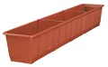 Produktbild: Geli Blumenkasten Standard mit Holzstruktur 100 cm terracotta