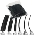 Produktbild: 100 teiliges Schrumpfschlauch Sortiment Tüte Schrumpfschläuche 10cm lang schwarz