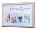 Produktbild: Bilderrahmen 4 Fotos 10x15 Natur Family Passepartout MDF Holz Fotorahmen