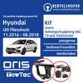 Produktbild: Für HYUNDAI i30 Fliessheck Typ PDE 11.2016-08.2018 AHK starr +13pol spez. E-Satz