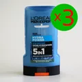 Produktbild: L'Oreal, Hydra Power Mountain Water, 5in1 Duschgel  750ml (3 x 250ml)