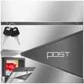 Produktbild: KESSER® Briefkasten mit Zeitungsfach Wandmontage Wandbriefkasten Edelstahl, 2X Schlüssel abschließbar, Moderner Postkasten Zeitungsrolle, inkl. Montagematerial, Softclose-Deckel, Silber/Anthrazit