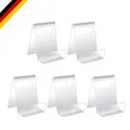 Produktbild: 5 Stück durchsichtige Acryl Buchständer, Acryl Tischständer schräg, Acryl Tab...