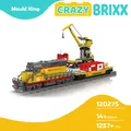 Produktbild: Mould King 12027S Containerzug mit Kran Eisenbahn Schienen Klemmbausteine
