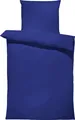 Produktbild: Uni Bettwäsche 155x220 cm blau dunkelblau Einfarbig Renforce Baumwolle Übergröße