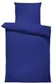 Produktbild: one-home Uni Bettwäsche 155x220 cm blau dunkelblau Einfarbig Renforce Baumwolle Übergröße