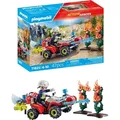 Produktbild: PLAYMOBIL 71825 Feuerwehr Quad löscht Heckenbrand - Bunt