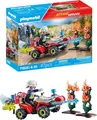 Produktbild: PLAYMOBIL | Action Heroes | Feuerwehr Quad löscht Heckenbrand | Feuerwehrauto | Spielzeug für Kinder ab 4 Jahren | 71825