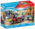 Produktbild: PLAYMOBIL 71825 Feuerwehr Quad löscht Heckenbrand