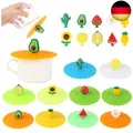 Produktbild: 10 Stück Silikon Glasabdeckung, Silikondeckel für Gläser, Anti Staub Tr