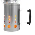 Produktbild: Amig - Anzündkamin - Kohlenanzünder für Grill - Schnelles und sicheres Anzünden - 27 x 17,5 x 30 cm - Verzinkter Stahl - Metallisch