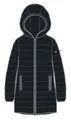 Produktbild: Champion Steppmantel (leichte gepolstert, Kapuze) schwarz Damen