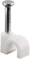 Produktbild: 100 Stück Kabelschelle Nagelschelle Nagelclip 4mm weiß Kabelmanagement