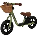 Produktbild: Bandits & Angels Laufrad aus Metall mit Weidenkorb vintage grün ab 2 Jahren – Lauflernrad – verstellbarer Sattel 29 bis 39 cm – für Jungen ... - Grün