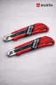 Produktbild: 2x Würth Cuttermesser inkl. 2 x 3 schwarze Klingen Würth 18mm