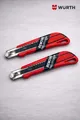 Produktbild: 2x Würth Cuttermesser inkl. 2 x 3 schwarze Klingen Würth 18mm