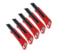 Produktbild: 5x Würth 18mm 1K Cuttermesser mit 15 Klingen extrem Scharf 071566210