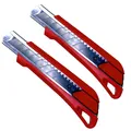 Produktbild: 2x Würth Cuttermesser 18mm mit 6 Klingen extrem scharf Teppichmesser 071566210