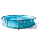 Produktbild: Swimming Pool Metal Frame Beachside Stahlwandbecken Schwimmbecken 305x76 Intex