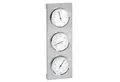 Produktbild: Wetterstation Edelstahl 28cm Thermometer Barometer Hygrometer wetterfest