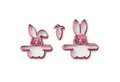 Produktbild: Betty Bossi Ausstechform Keks-Ausstecher Hase und Karotte – Set Kunststoff Lila, Kunststoff, (Set, 3-St), 1x Hase groß (13cm), 1x Hase klein (11,5 cm), 1x Karotte (5,5 cm)