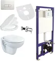 Produktbild: Wand Hänge WC Taharet Vorwandelement Betätigungsplatte Softclose Deckel Set