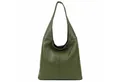 Produktbild: ITALYSHOP24 Shopper Made in Italy Damen echtes Leder Tasche Schultertasche Umhängetasche, Hobo Bag große Hauptfach Alltagstasche mit viel Stauraum leicht bequem