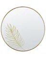 Produktbild: Wandspiegel gold Blattmuster ø 57 cm Sauvie