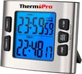 Produktbild: ThermoPro TM02 digitaler Küchentimer mit 2 Countdown-Stoppuhren Timer/Magnetuhr