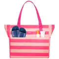 Produktbild: LARKSON Strandtasche Damen & Herren Pink - Linn - Große Beach Bag für Strand, Schwimmbad, Pool - Tote Bag Badetasche XXL mit Reißverschluss - Leicht