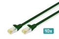 Produktbild: Digitus CAT 6A S/FTP Patchkabel, 10 Stück DK-1644-A-005-G-10