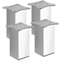 Produktbild: SO-TECH® Möbelfuß QUEBEC II Chrom poliert, Möbelbeine aus Aluminium, (4-St), Höhe 150 mm, 65 x 65 mm, passend für feststehende Möbel silberfarben 6.5 cm x 15 cm x 6.5 cm