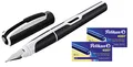 Produktbild: Pelikan 903054 Füllhalter Style Neon, M-Feder, schwarz/weiss