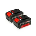 Produktbild: EINHELL Ersatzakku, PXC-Twinpack, 4 Ah, 18 V, Lithium-Ionen, Rot | Schwarz