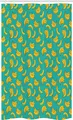 Produktbild: ABAKUHAUS Banane Schmaler Duschvorhang, Tropic Fruit Vivid, Badezimmer Deko Set aus Stoff mit Haken, 120 x 180 cm, Teal Yellow