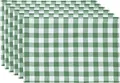 Produktbild: REDBEST Tischset, Platzset, Untersetzer 6er- Pack Landhaus karo Nashville grün Größe 30x45 cm - strapazierstark, langlebig, glattes Gewebe, mit Kuvertsaum (weitere Farben)