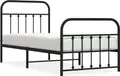 Produktbild: vidaXL Bettgestell mit Kopf- und Fußteil Metall Schwarz 90x190 cm