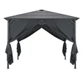 Produktbild: vidaXL Pavillon, Gartenpavillon mit Vorhang Aluminium 3×3 m Schwarz